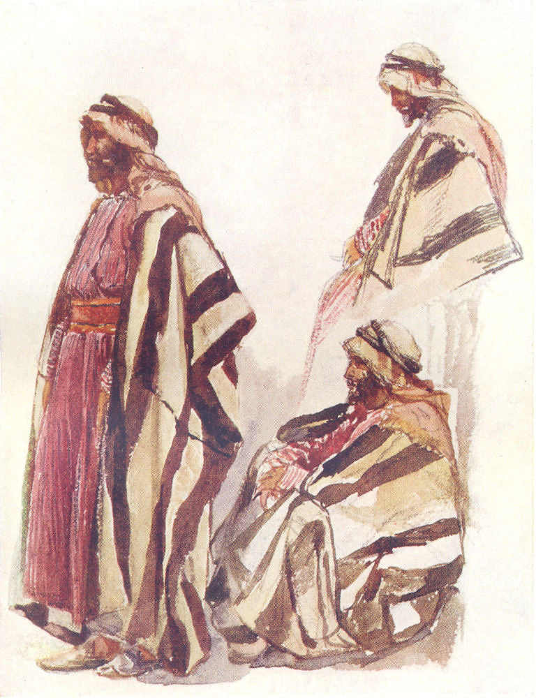 ISRAEL. Fellah in holiday dress 1902 old antique vintage print picture